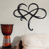 Infinity Heart Wall Decor, Steel Metal Wall Art Love Wall Sign